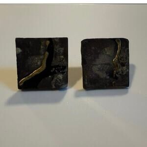 Unique Stone Clip-On Earrings